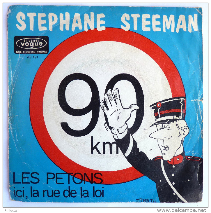 Disque Vinyle 45T Stephane STEEMAN - LES PETONS - VOGUE V.B. 191 - Pochette TIBET 1971 - Disques & CD