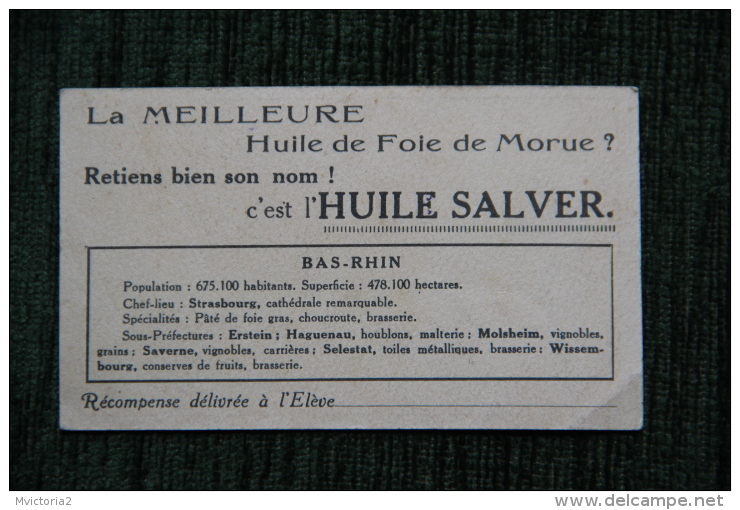 HUILE DE FOIE DE MORUE SALVER -  BAS RHIN - Autres & Non Classés