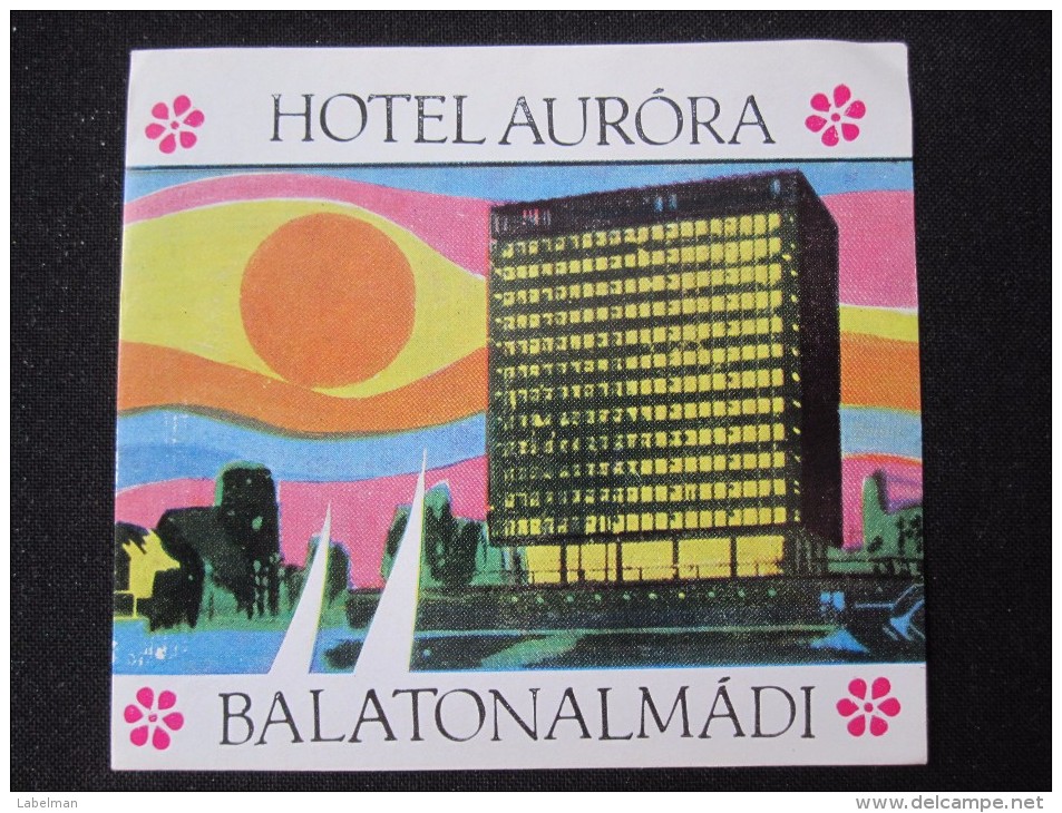 HOTEL SZALLO PENSION BALATON ALMADI BUDAPEST HUNGARIA HUNGARY HONGRIE DECAL STICKER LUGGAGE LABEL ETIQUETTE AUFKLEBER - Hotel Labels