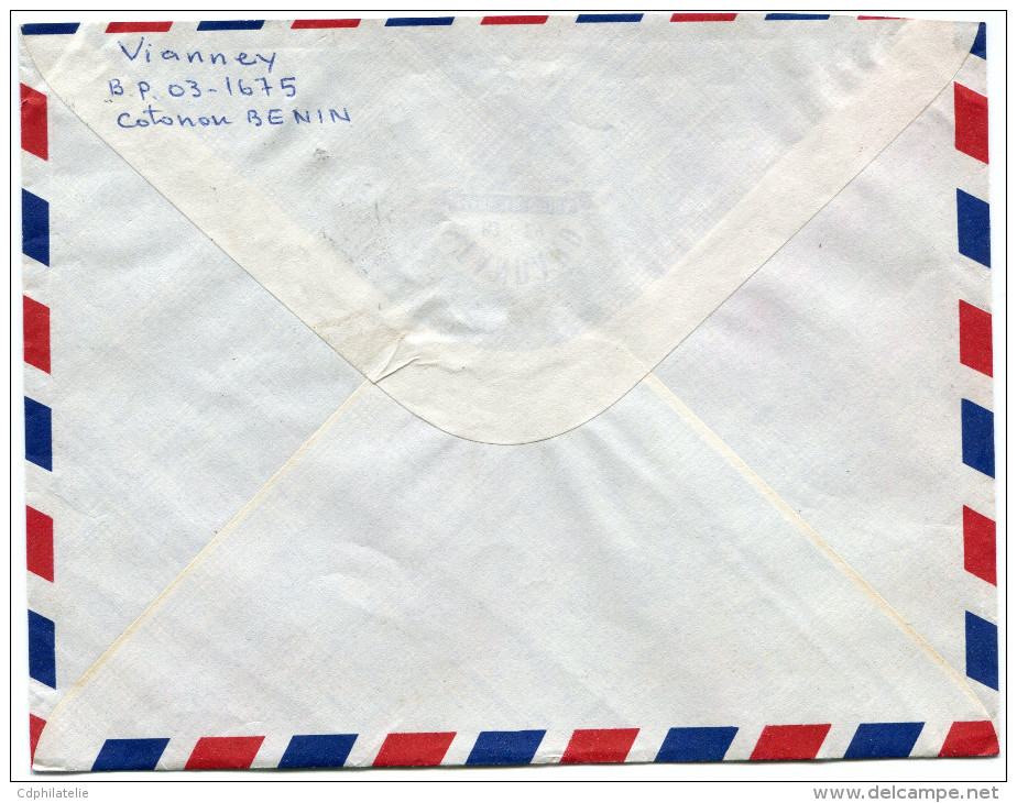 BENIN LETTRE PAR AVION DEPART COTONOU-JERICHO 14-11-89 R.P. BENIN POUR LA FRANCE - Bénin – Dahomey (1960-...)