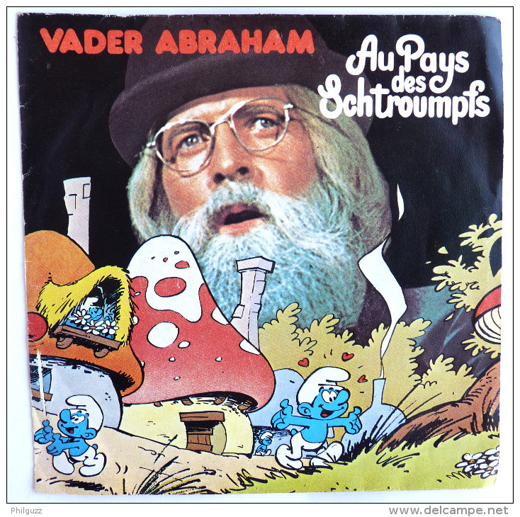 Disque Vinyle 45T AU PAYS DES SCHTROUMPFS - VADER ABRAHAM - IPG DURECO 87045 - Pochette PEYO 1977 - Schallplatten & CD