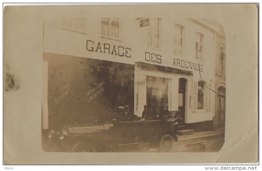 Carte Photo. Auto Devant Le Garage Des Ardennes. A Situer. - Automobiles