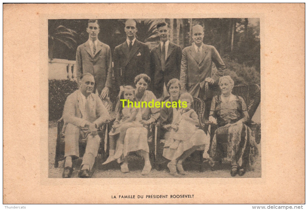 CPA  LA FAMILLE DU PRESIDENT ROOSEVELT - Personnages