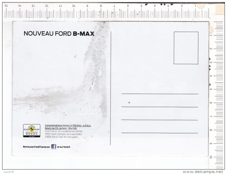 Nouveau   FORD   B -  MAX  -   Carte  à Effets   3 D   -  Viséo Reflets - Pubblicitari