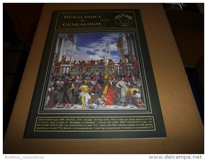 @ HERALDIQUE ET GENEALOGIE ANNEE N° 190 /  2009 : De Très Nombreux Numéros En Stock Toutes Années !!! INTERROGEZ-MOI ! - Histoire