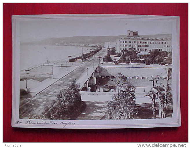 XIX è , Rare NICE PROMENADE DES ANGLAIS  Photographie  Originale De 1879 , OLD REAL PHOTO Recto Verso  Prix Fixe - Anciennes (Av. 1900)