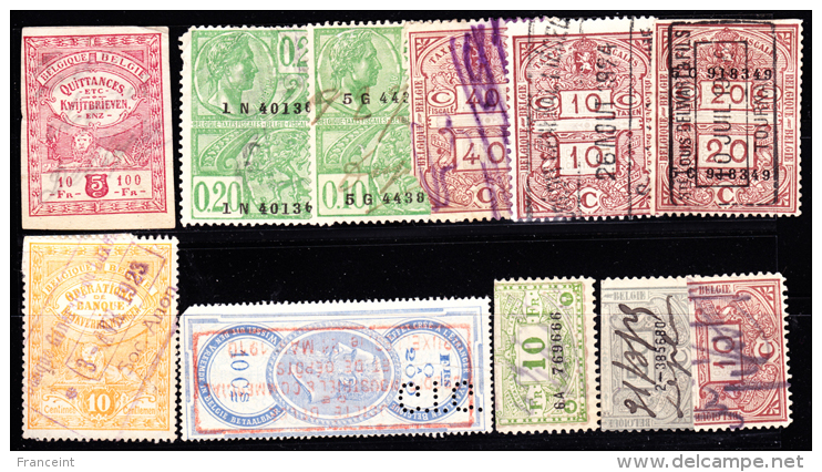 Belgium Collection Of Old Evenue Stamps - Marken