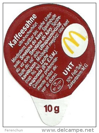 McDONALD´S * FAST FOOD RESTAURANT * McCAFE * COFFEE CREAM * SUGAR * MILK TOP * MILK LID * Mc Kaffeesahne 2014 * Germany - Opercules De Lait