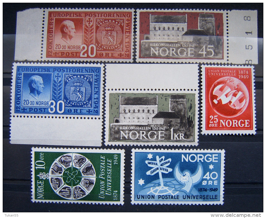 Norwegen Lot 1942 - 49  Postfrisch Mit Rand         (M5) - Neufs