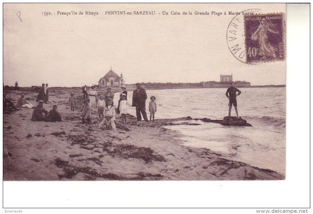 Presqu'ile De Rhuys  PENVINS En SARZEAU  Un Coin De La Grande Plage à Marée Haute - Other & Unclassified