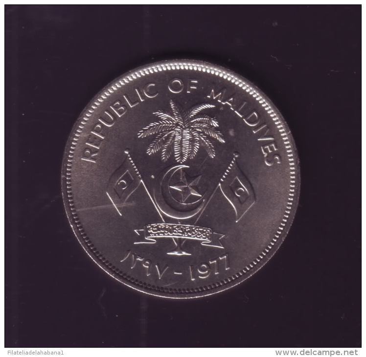 M118 MALDIVE Is COPPER-NICKEL 5r. FISH UNC - Maldives