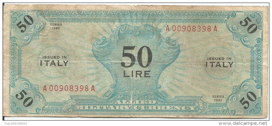 Italy - 1943 - 50 Lire - M20  - Fine - Allied Occupation WWII