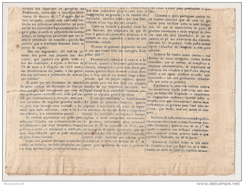 Coimbra - Jornal "O Observador" Nª 111 De 1846 - Revistas & Periódicos