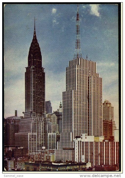 New York City  -  Chrysler And News Buildings  -  Ansichtskarte Ca.1970   (4697) - Chrysler Building