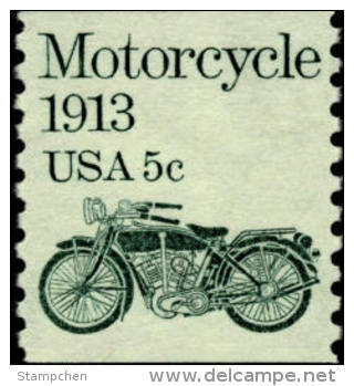 1983 USA Transportation Coil Stamp Motorcycle Sc#1899 History Motorbike Post - Rollenmarken