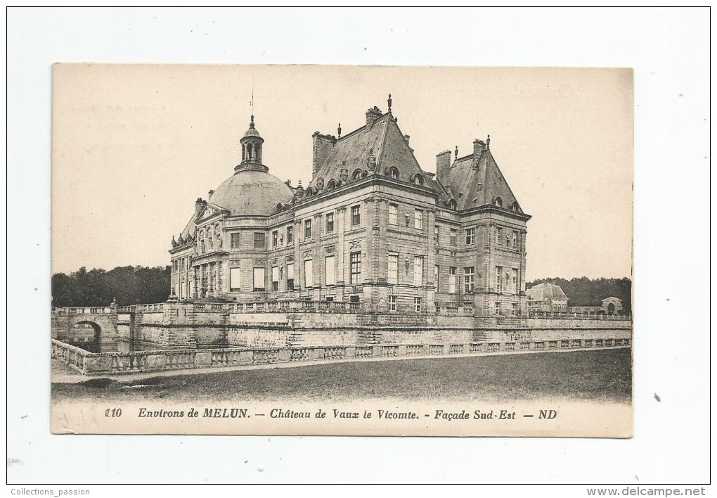 Cp , 77 , Environs De MELUN , Château De VAUX LE VICOMTE , Façade Sud-est , Vierge - Vaux Le Vicomte