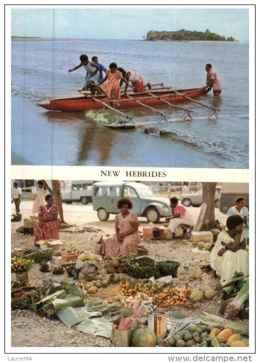 (PH 644) New Hebrides (Vanuatu) Fisherman And Local Market - Vanuatu