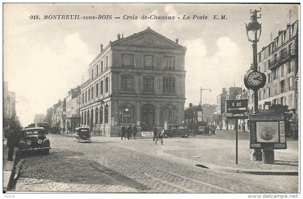 MONTREUIL- SOUS- BOIS- CROIX-  DE - CHAVAUX - LA POSTE - Montreuil