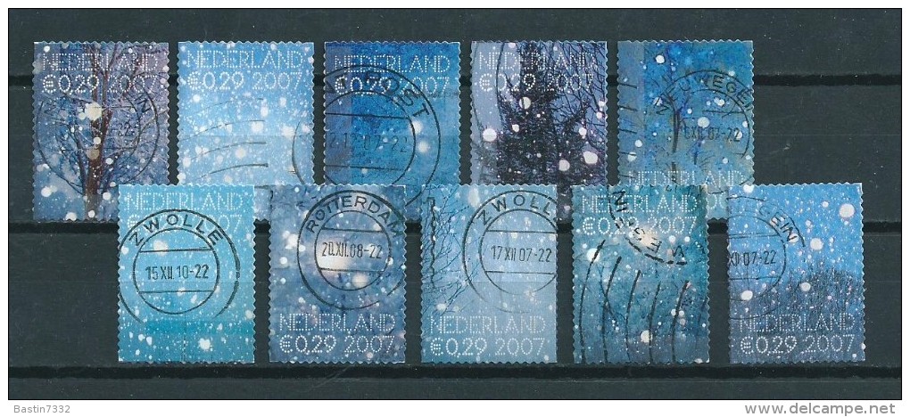 2007 Netherlands Complete Set Christmas,kerst,noël,weihnachten Used/gebruikt/oblitere - Oblitérés