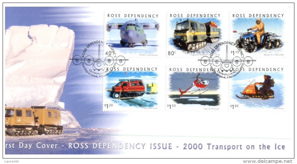 (666 PH) Ross Dependency FDC Cover - 2000 - Transport On Ice - FDC