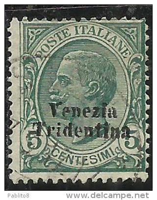 TRENTINO ALTO ADIGE 1918 SOPRASTAMPATO D´ITALIA ITALY OVERPRINTED CENT. 5 C USATO - Trento