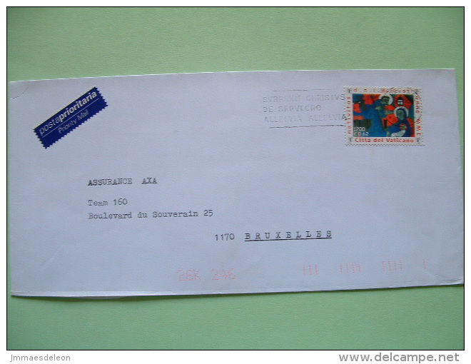 Vatican 2001 Cover To Belgium - Nativity - Storia Postale