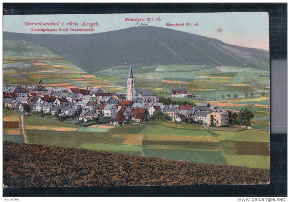 Oberwiesenthal - Teilansicht Mit Fichtelberg  - Color - Erzgebirge - Oberwiesenthal