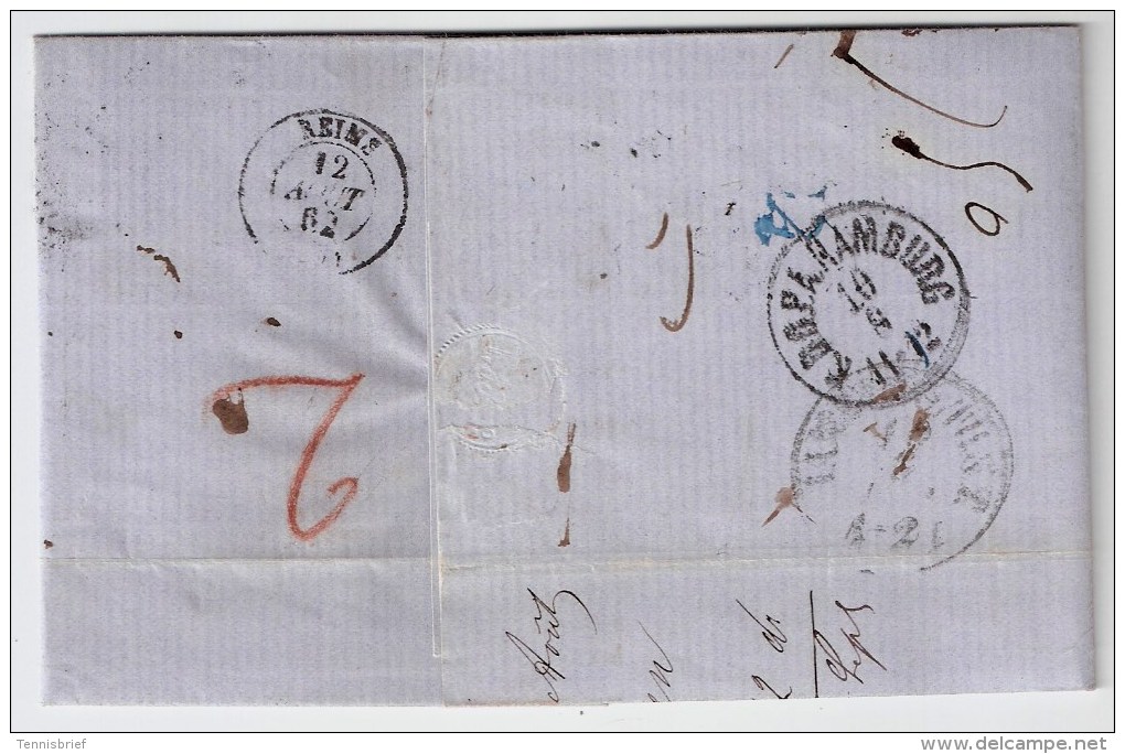 Dänemark, 1862, Kopenhagen Nach Frankreich   , #2649 - ...-1851 Prephilately