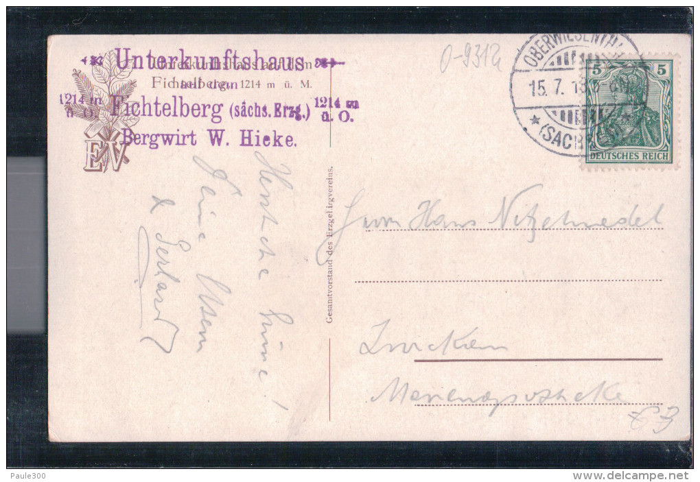 Oberwiesenthal - Fichtelberg - Unterkunftshaus - Künstlerkarte 1913 - Erzgebirge - Oberwiesenthal