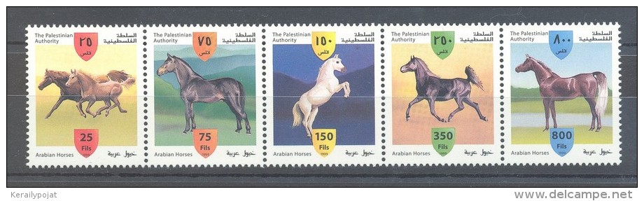 Palestine - 1999 Arabian Horses Strip MNH__(TH-7887) - Palestine