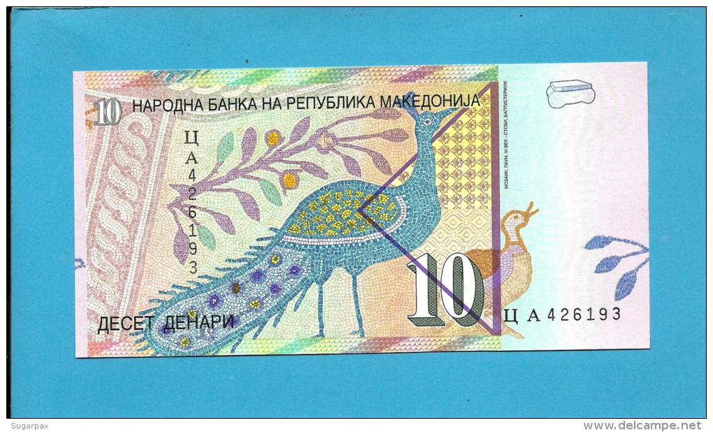 MACEDONIA - 10 DENARI - 1996 - Pick 14 - UNC. - National Bank Of The Republic - North Macedonia