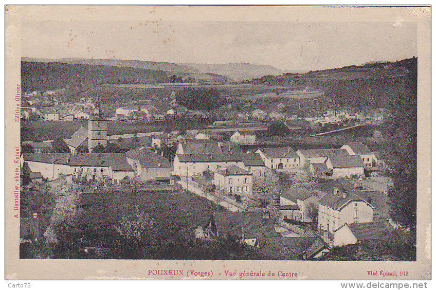 Pouxeux 88 - Vue Générale Du Centre - Editeur Bouteiller - Militaria 1918 - Pouxeux Eloyes