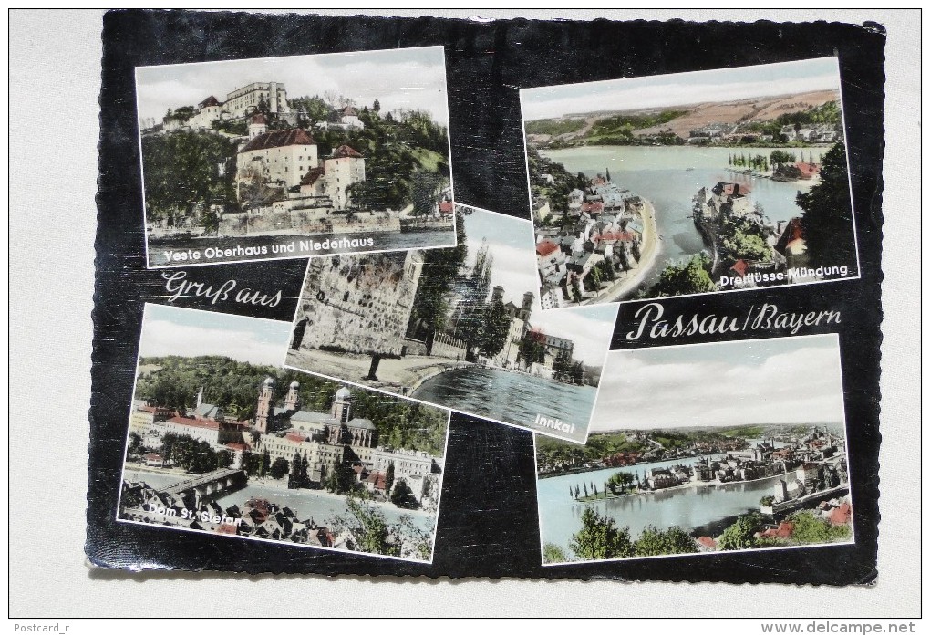 Germany   Gruss Aus Passau Bayern   Multiviews Stamps 1961     A 31 - Passau