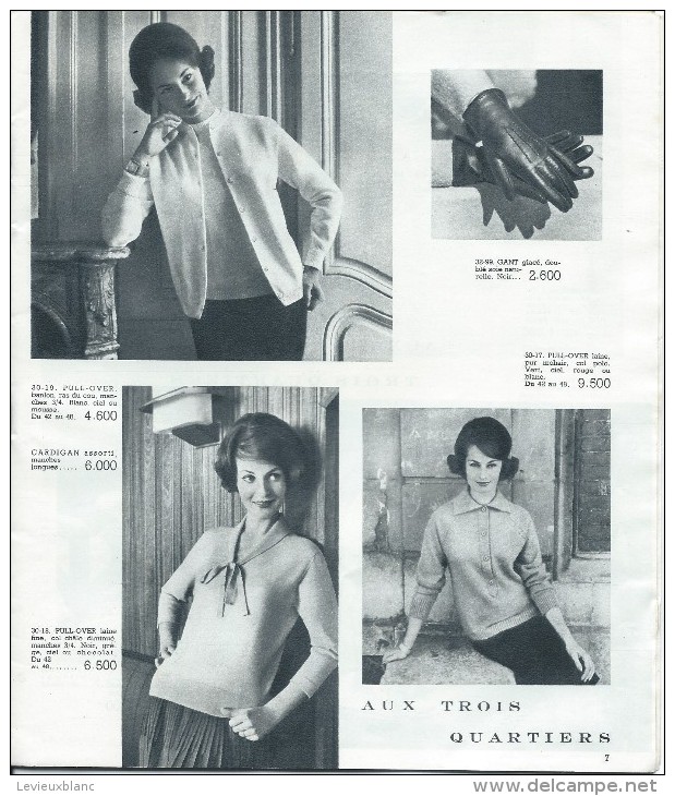 Catalogue/Magasin/"Aux Trois Quartiers"/Paris/Delaporte/1959     CAT80 - Textilos & Vestidos