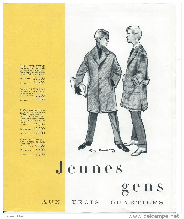 Catalogue/Magasin/"Aux Trois Quartiers"/Paris/Pigelet/Vers 1959     CAT81 - Textile & Vestimentaire