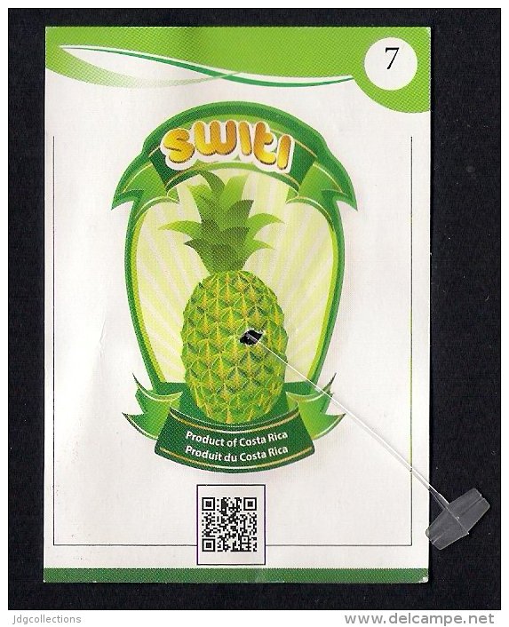 # PINEAPPLE SWITI 7 Type 1 Fruit Tag Balise Etiqueta Anhanger Ananas Pina Costa Rica - Fruits & Vegetables