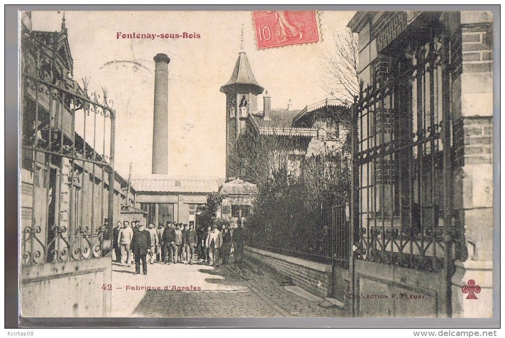 FONTENAY - SOUS - BOIS . Fabrique D'Agrafes . - Fontenay Sous Bois