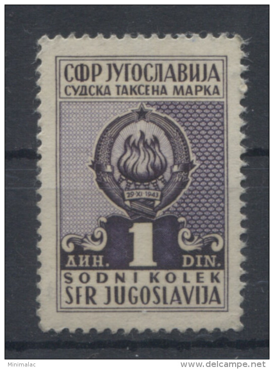 Yugoslavia1980.  Judical Stamp, Court, Administrative Stamp - Revenue, Tax Stamp, Coat Of Arm  1d, MNH - Dienstzegels