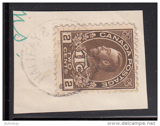 Canada Used Scott #MR4 2c + 1c War Tax On Piece RPO Cancel: Halifax & Sydney R.P.O. - Impôts De Guerre