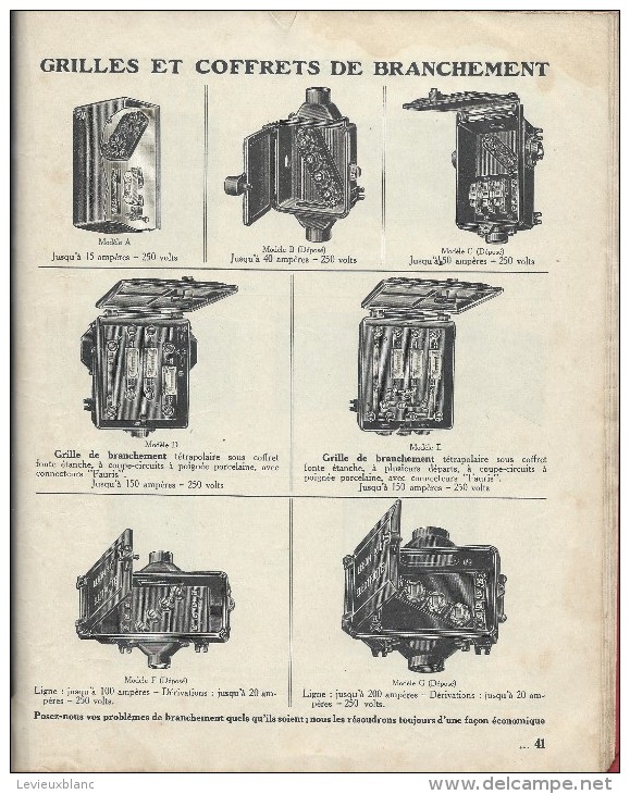 Catalogue/Tarif/Appareillage Electro-Industriel/PTR/Pétrier-Tissot-Raybaud/Lyon/Robaudy/Cannes/ 1934   CAT88 - Electricité & Gaz