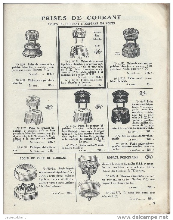 Catalogue/Tarif/Appareillage Electro-Industriel/PTR/Pétrier-Tissot-Raybaud/Lyon/Robaudy/Cannes/ 1934   CAT88 - Electricité & Gaz