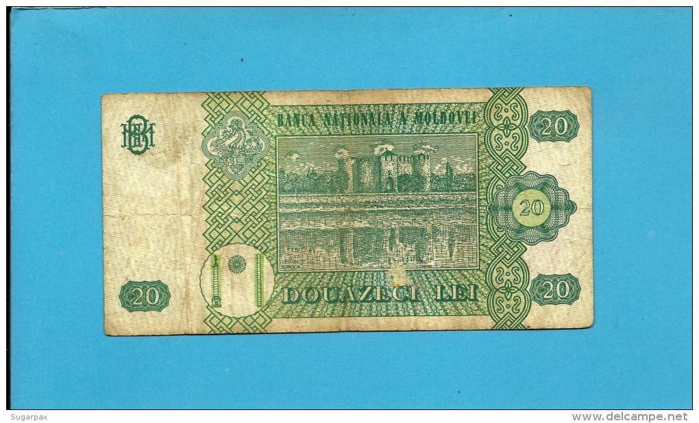 MOLDOVA - 20 LEI - 1997 - Pick 13 - RARE - Serie D.0061 - Republica - Moldavie