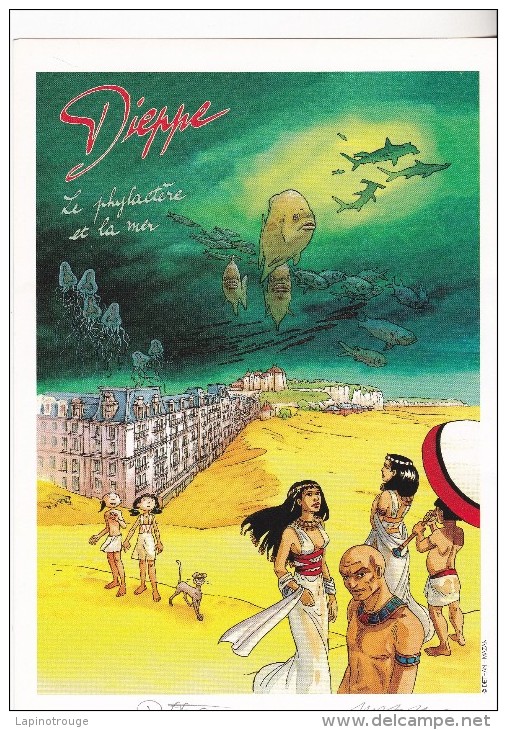 Ex-libris DETHAN Isabelle MAZAN N° Signé Festival BD Dieppe (Sur Les Terres D'Horus) - Illustrateurs D - F