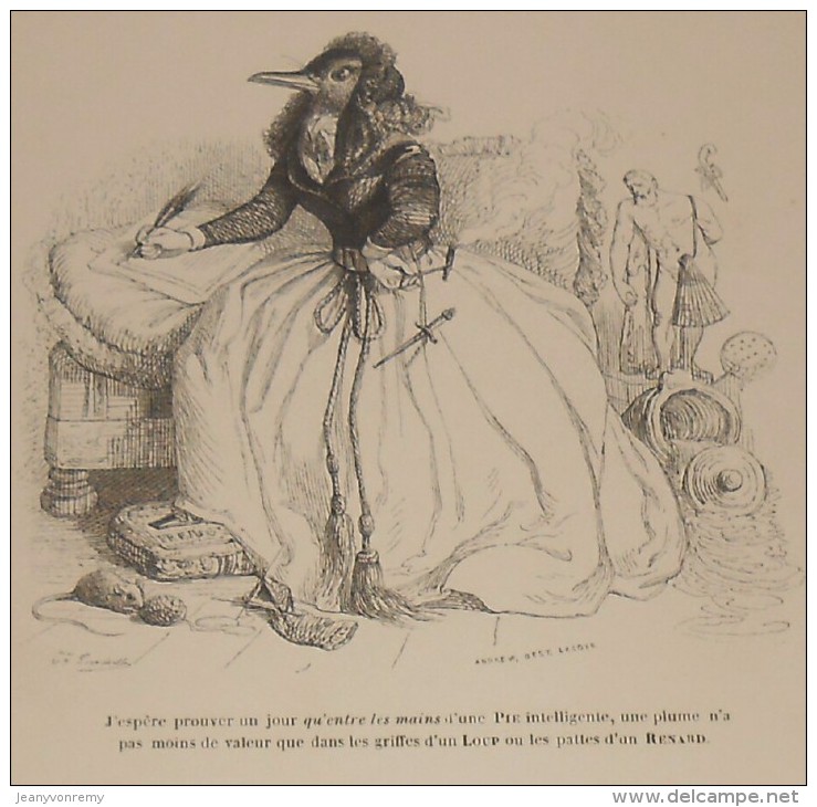 Grandville. "Scènes De La Vie Privée Et Publique Des Animaux". 1842. - Estampes & Gravures