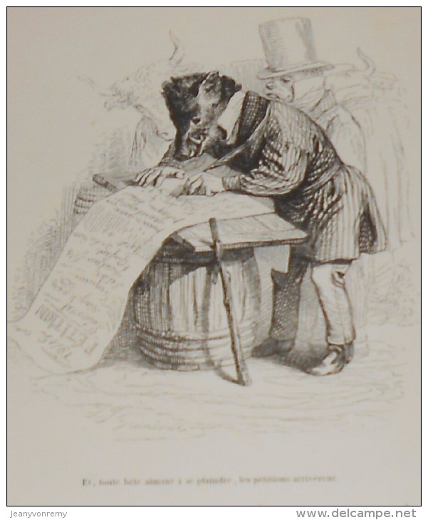 Grandville. "Scènes De La Vie Privée Et Publique Des Animaux". 1842. - Prenten & Gravure