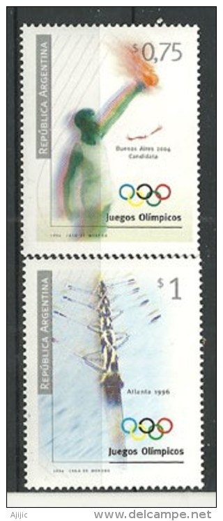 ARGENTINE.  Jeux Olympiques Atlanta.  2 T-p Neufs ** - Neufs