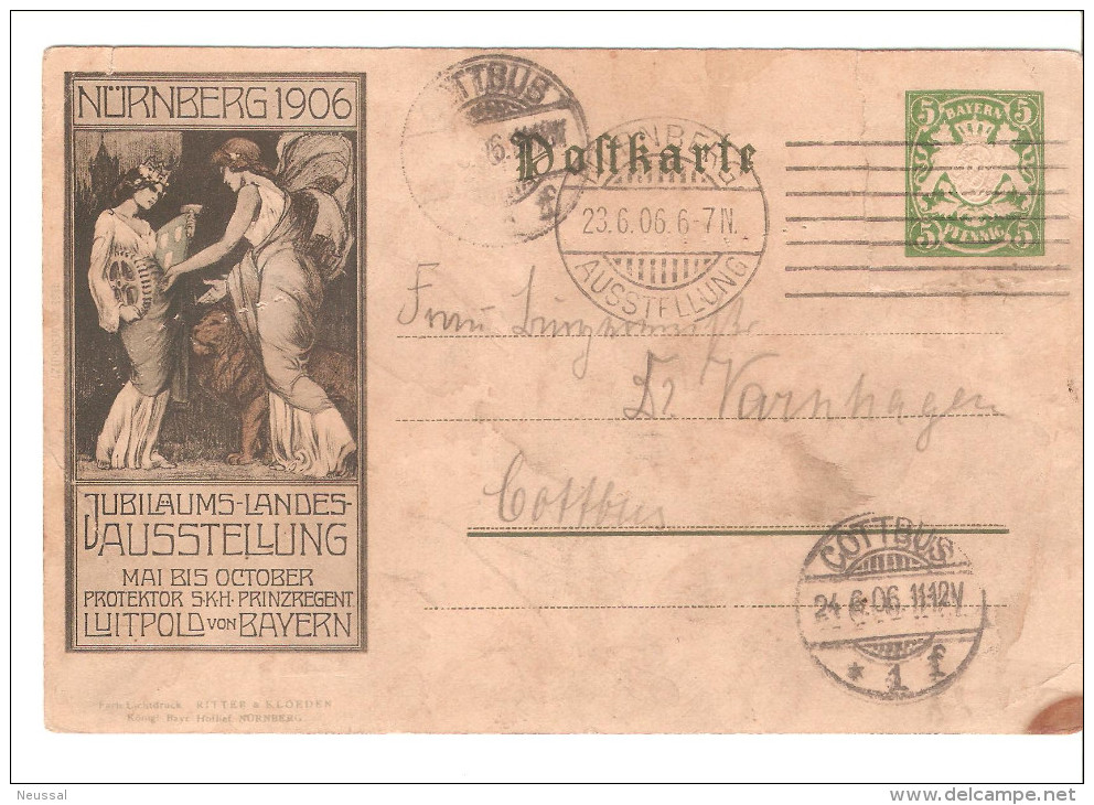 Tarjeta  Postal De Alemania Circulada 1906 - Briefe U. Dokumente