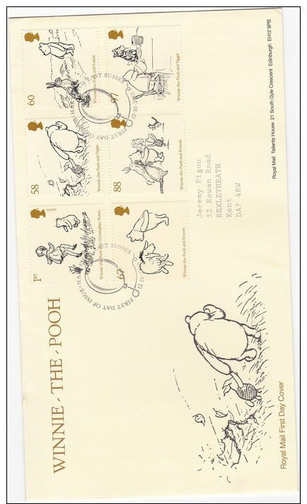 GB 2010 Winnie The Pooh FDC & Hartfield SP PMK DB35A - 2001-10 Ediciones Decimales