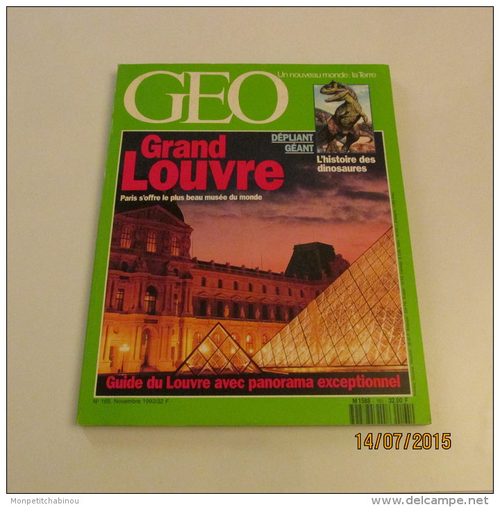 GEO N°165 (11/1992) : LE GRAND LOUVRE - Géographie