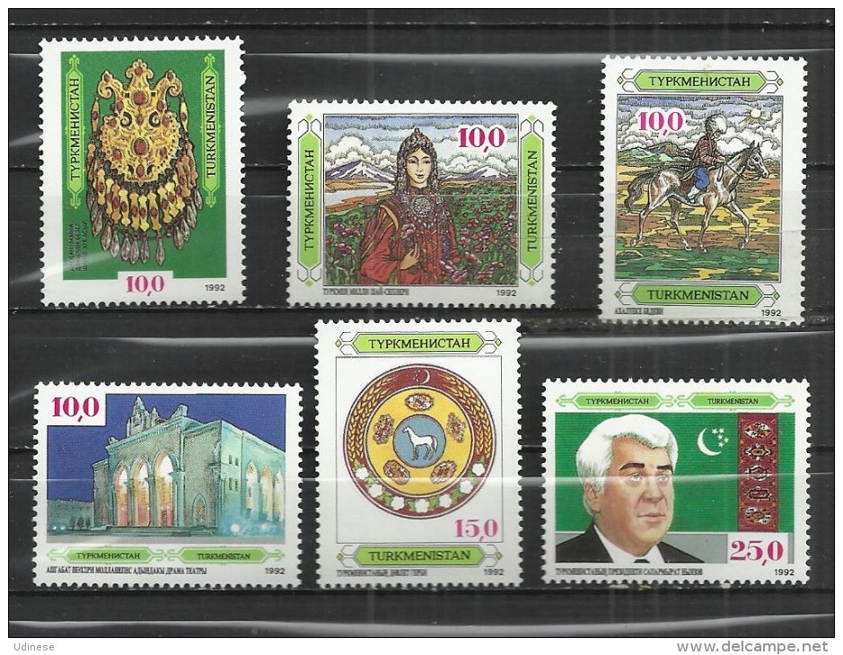 TURKMENISTAN 1992 - 6 DIFFERENT -  MNH MINT NEUF NUEVO - Turkménistan